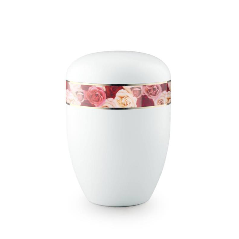 Biodegradable Urn White with Border