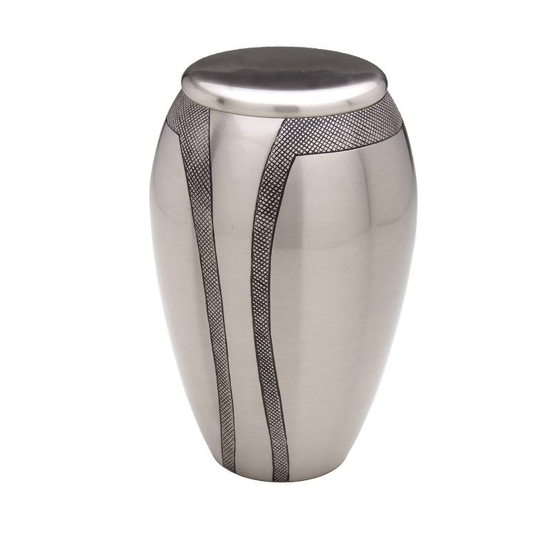Brass urn silver with engraving