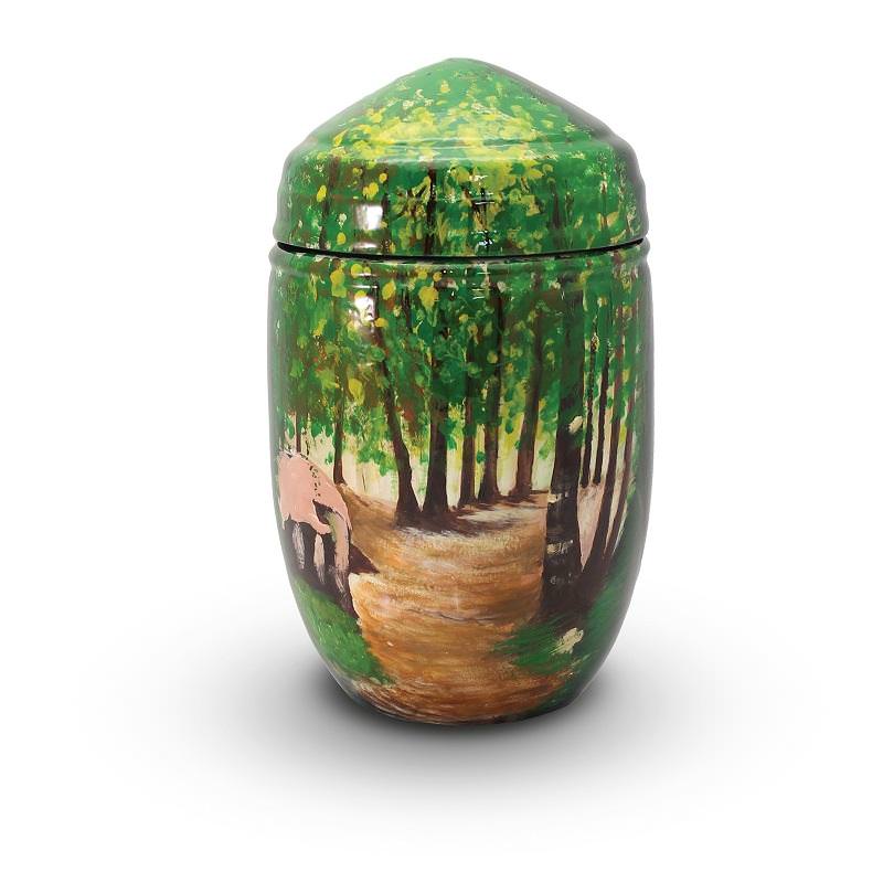 Glass Fibre Urn Woodland Scene